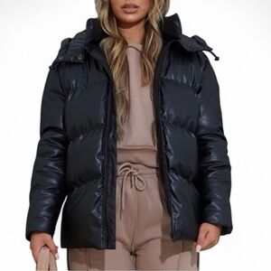PrettyLittleThing Black Puffer Jacket